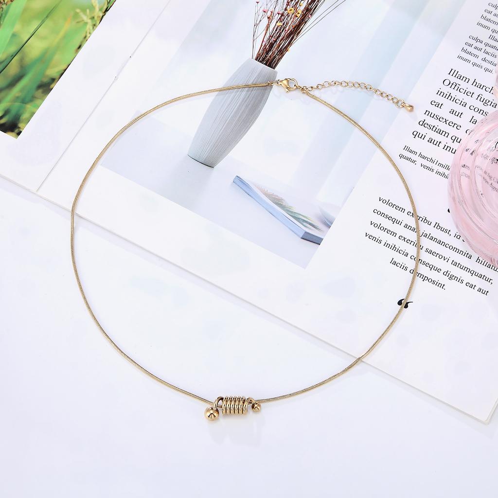 Coil Spring Necklace Women's Hip Hop Necklace Ins Fashion Accessories