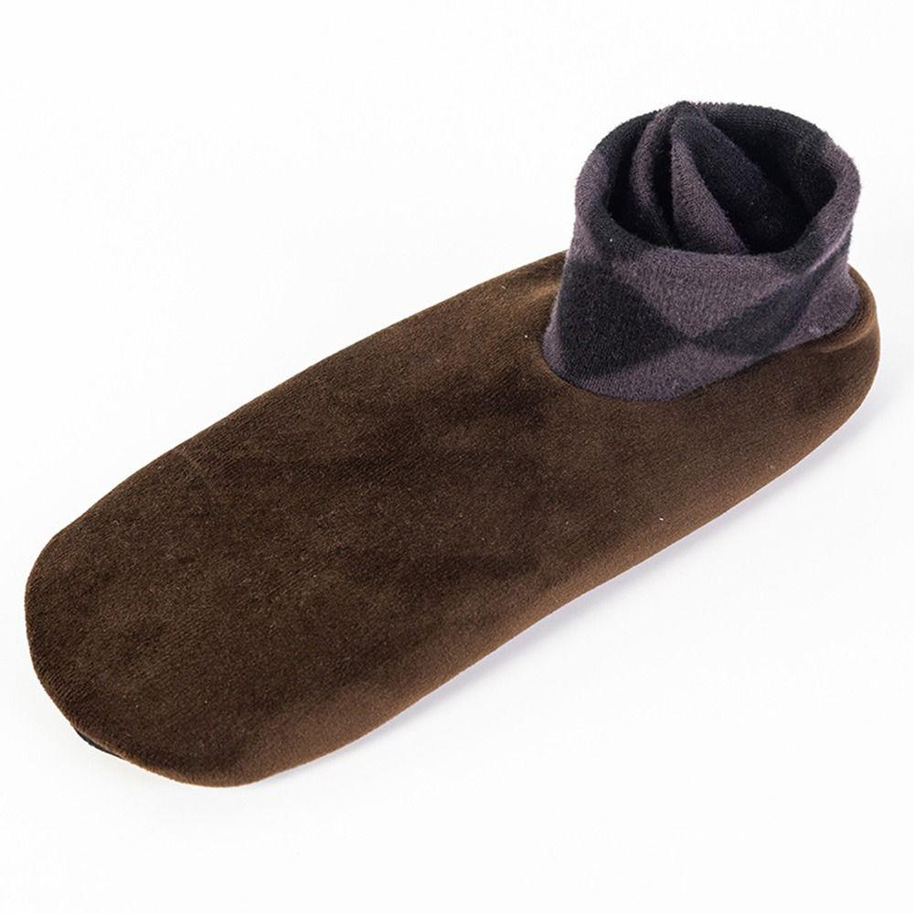 Soft Bottom Plush Thicken Non-slip Floor Socks Winter Floor Shoes Home Slippers Female Hosiery