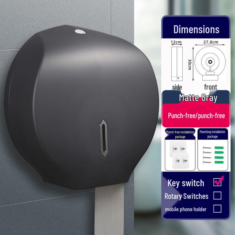 Wall-Mounted Waterproof Jumbo Toilet Paper Holder for Hotel Bathrooms