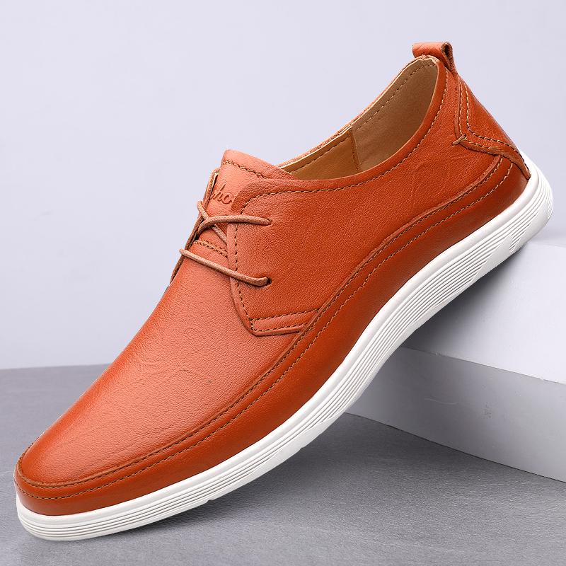 

Мода Весна осень Джентльмен Оксфорды Кожаная обувь на шнуровке уличная Роскошные товары Мужская обувь Мода Повседневная Формальная Деловая Мужские лоферы 10 коричневый