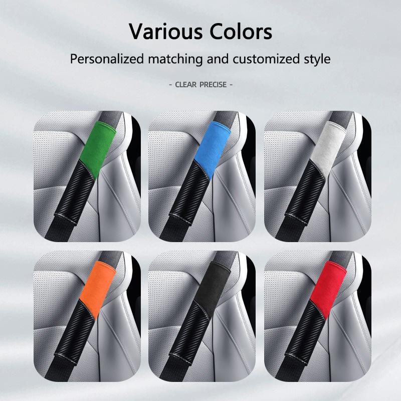 GOEQ8 2pcs Leather Car Seat Belt Shoulder Cover Safety Protective Pad For BMW MINI CooperS F54 F55 F56 F57 R50 R51 R52 R53 R54 R55 R56