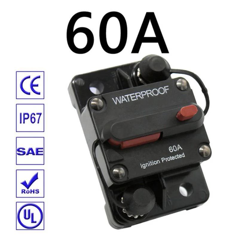 30A 40A 50A 60A 70A 80A 100A 120A 150A 200A 250A 300A AMP Interruttore Fusibile Reset 12-48V DC Auto Barca Auto Impermeabile