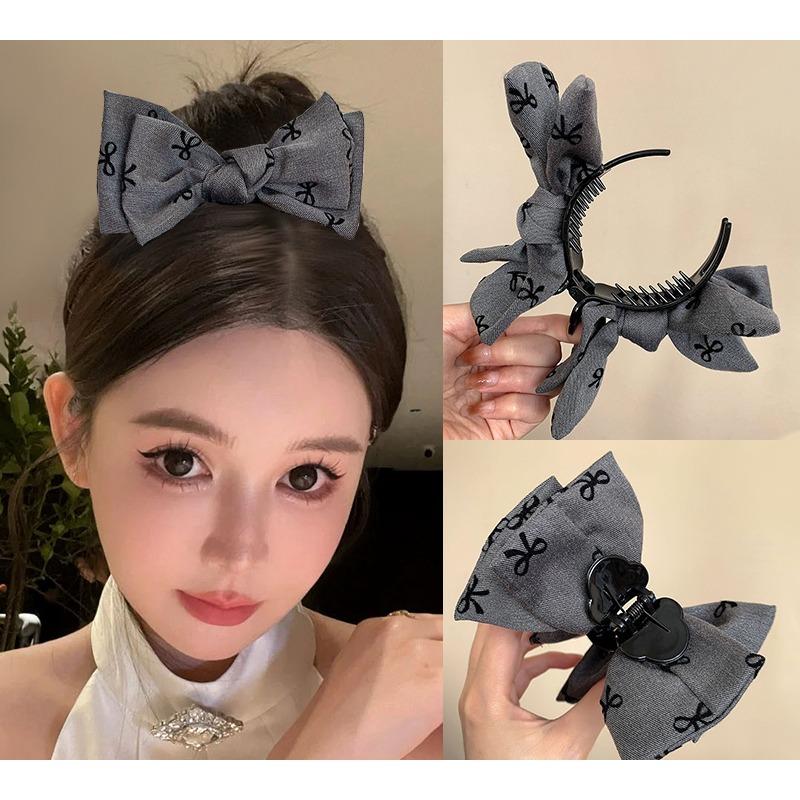 Fabric Sweet Bow Hair Claw Women Elegant Hair Clamp Bun Updo Hair Clips Korean Girls Barrettes Headwear Women Style Accessories
