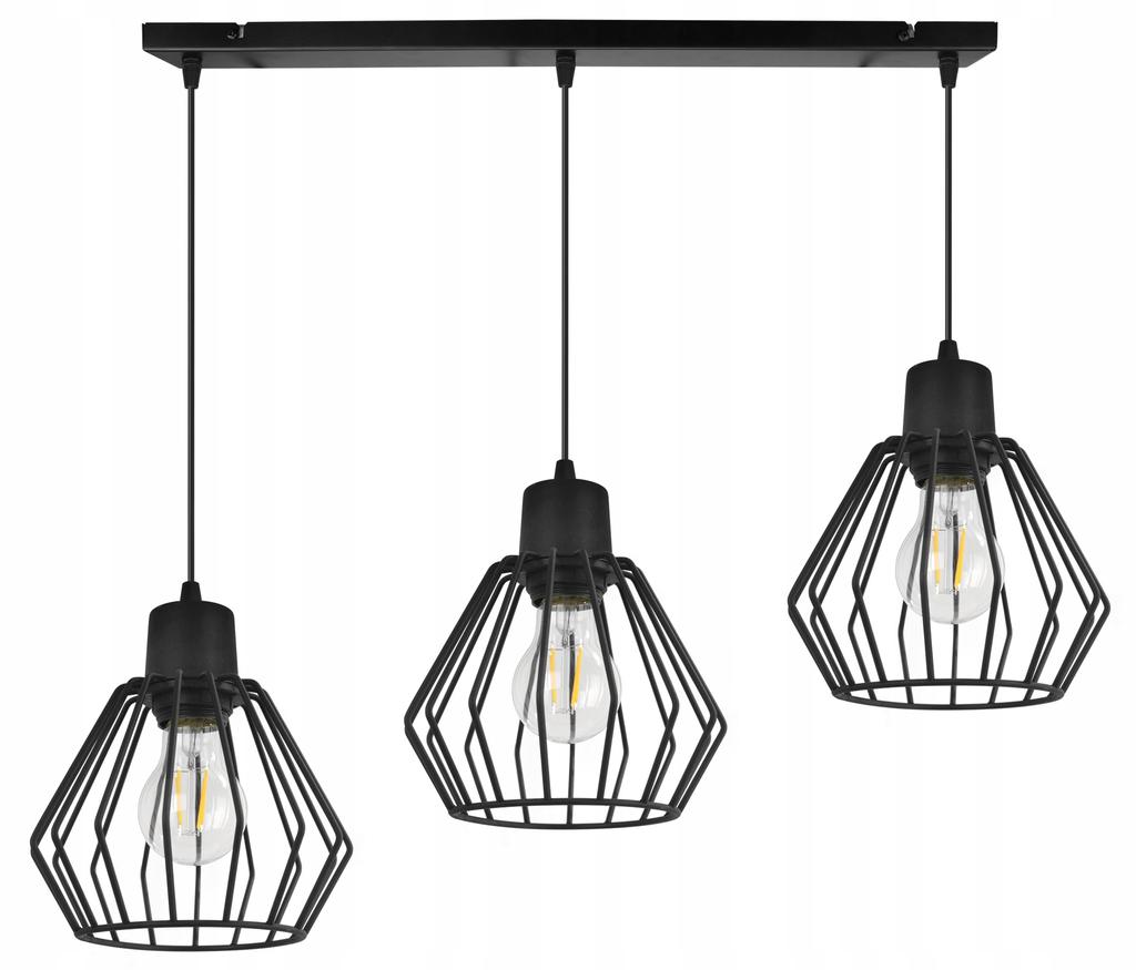 Hanging Lamp, Ceiling Chandelier, Wire Shade, Led