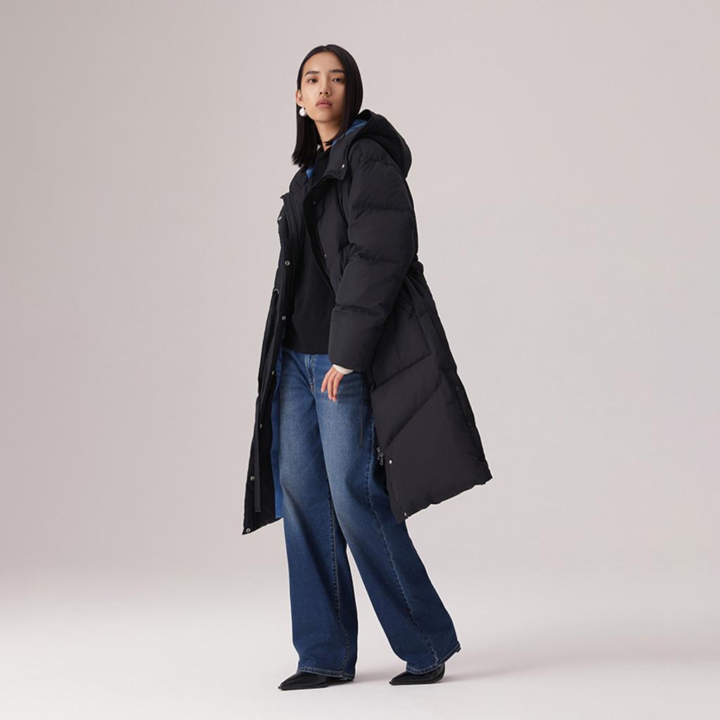 Levis Winter Warm Series Stylish Versatile Relaxed Long Down Jacket Women Outerwear 0051G-0002