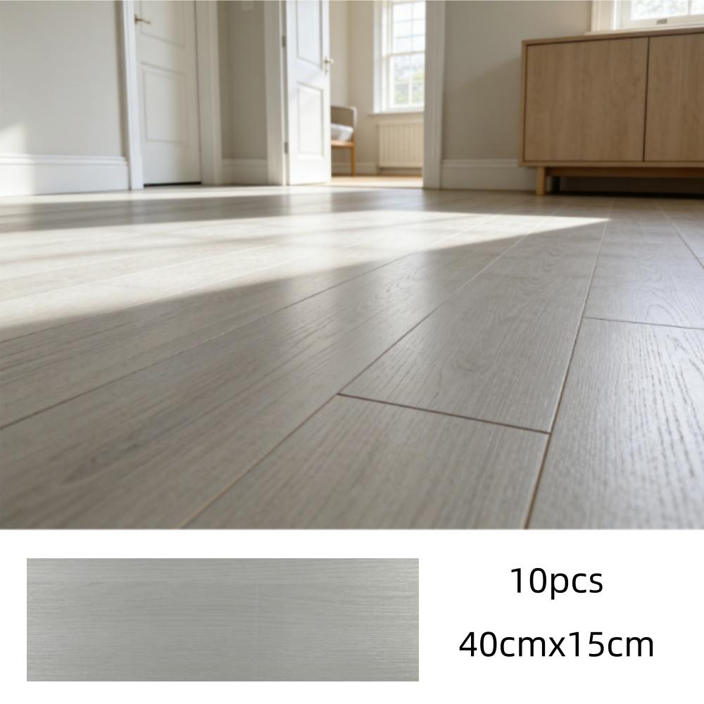 

10pcs 40cmX15cm Imitation wood grain vinyl base board self-adhesive wall sticker, tear off floor sticker 40cm-10pcs