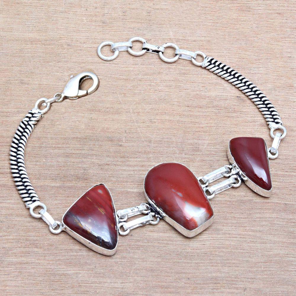 Wild Horse Jasper Gemstone Jewelry Bracelets 7''Adjusable