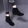 New Cashmere Round Head Small Short Boots for Women 2025 Autumn and Winter New Versatile Low-heeled Velvet Non-slip Cotton Boots for Women