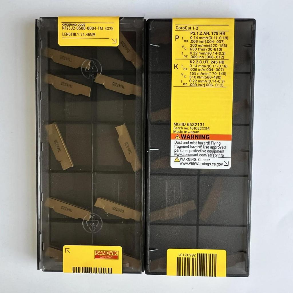 Original Sandvik / N123J2-0500-0004-TM 4325 /CNC CARBIDE tool blade 10 Pcs