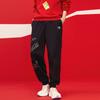 Anta X Coca-Cola Co-Branded Life Series Print Loose-Fit Jogger Pants Men Bottoms Black 952139741-2