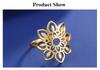 Cazador Aesthetic Filigree Flower Lotus Rings for Women Gold Color Bohemian Ring Wedding Engagement Stainless Steel Jewelry Gift