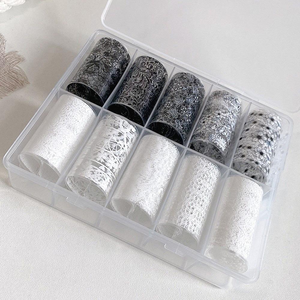 Leopard Print Nail Stickers Lace Design Nail Art Stickers Fashion Manicure Decals  Nail Decoration