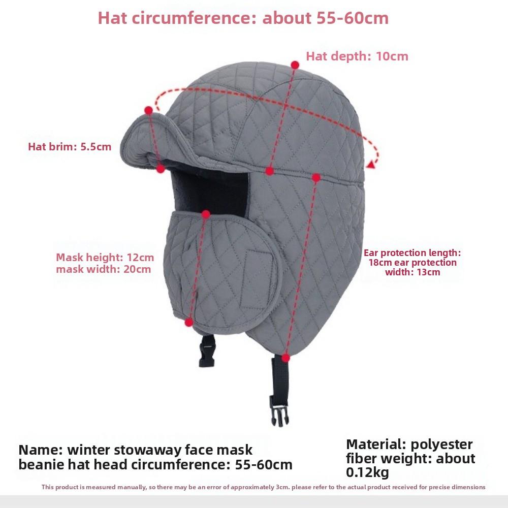 Windproof Scarf Mask Integrated Hat Coldproof Lei Feng Hat  for Outdoor Cycling Skiing