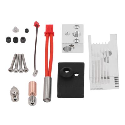 Extruder Heater Block Upgrade Kit Ti Alloy Copper Bimetal Plated Nozzle with Aluminium Radiator for ENDER 3 S1 3D