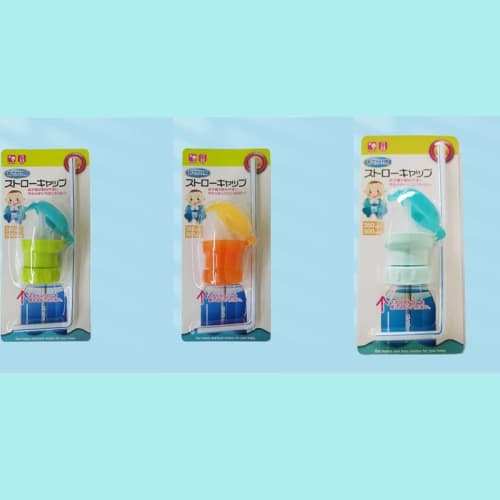 FTXJEHG Silicone Straw Caps for PET Bottles, Convenient Straws with Lids, Set of 3, 2.7cm and 3.2cm Diameters, Available In Three Colors: Blue, Orange