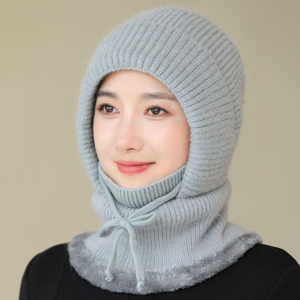 

Ear Protection Winter Beanies Hat Windproof Pullover Hats Winter Knitted Balaclava Hat For Mom