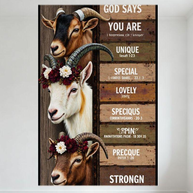 

Vintage Religious Goat Heads Metal Tin Sign with Bible Verses Typo Art Decor for Home Bar Man Cave Club Café Wall Decoration 20x30cm（7.8x11.8inch）
