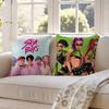 Cool K-Kpop D-Demon-hunterS Pillow Case Silky Short Plush With Invisible Zipper Dustproof Sofa Cushion Cover