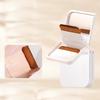Ultra-Thin Compact Foundation Brush With Mirror Box 2Pcs Flat-Head Makeup Brush No Trace Professional Makeup Artist Beauty Tools