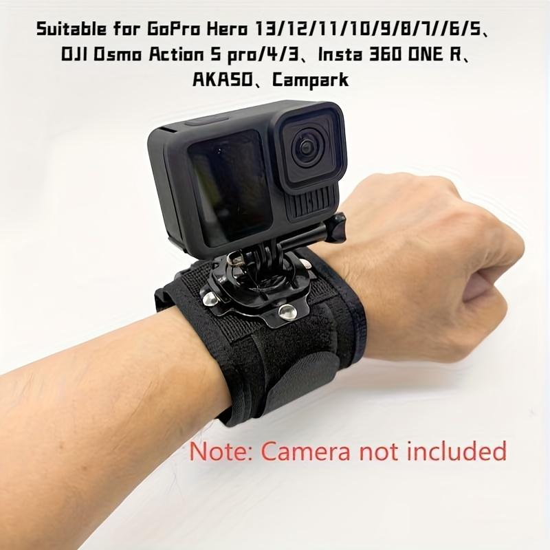 Rotatable Wrist Strap Mount/360-degree Rotation/Fastening/Quick Attachment/Compatible with Action Cameras/Ideal for Skiing, Skateboarding, Cycling