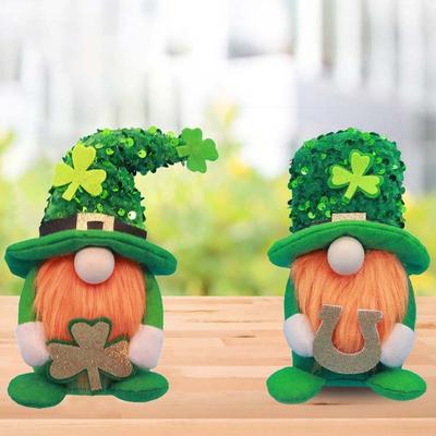 Crafts Leprechauns Doll Ornament St Patrick's Day Easter Day Ornament Plush Green Figurine  Gifts