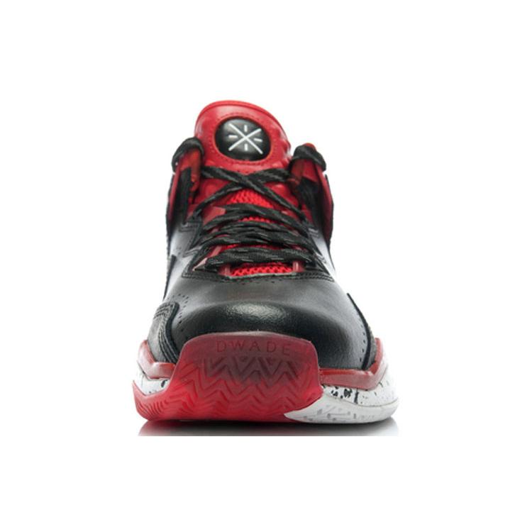 Li Ning WOW 3 Lightweight Anti Slip Mid top Basketball Shoes Men's Black Red White ABAJ013-2