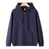 Womens 320g Cotton Blend Hooded Zip-Up Sweatshirt Loose Fit Casual Pullover