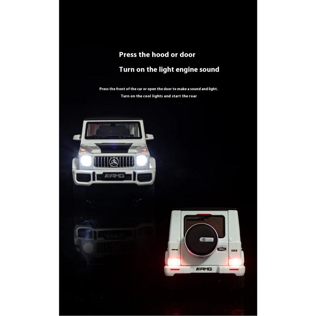 1/32 Mercedes Benz AMG G63 Shadow Wings Off Road SUV Alloy Diecast Metal Model Car Collectibles Children's Holiday Birthday Gift