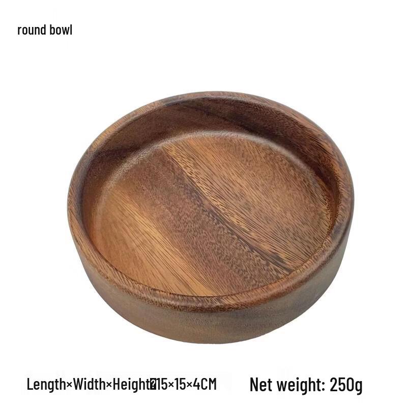 UOSUUOSU Walnut Wood Salad & Fruit Serving Bowl 15x15x4cm