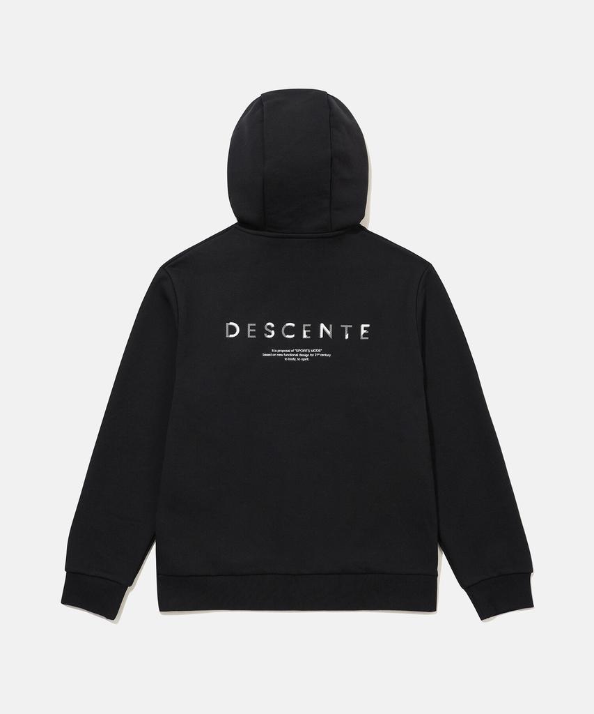 Descente Sports Terry Oversized Hooded Zip-Up Jacket Black Sr123Uft11 (B Type)