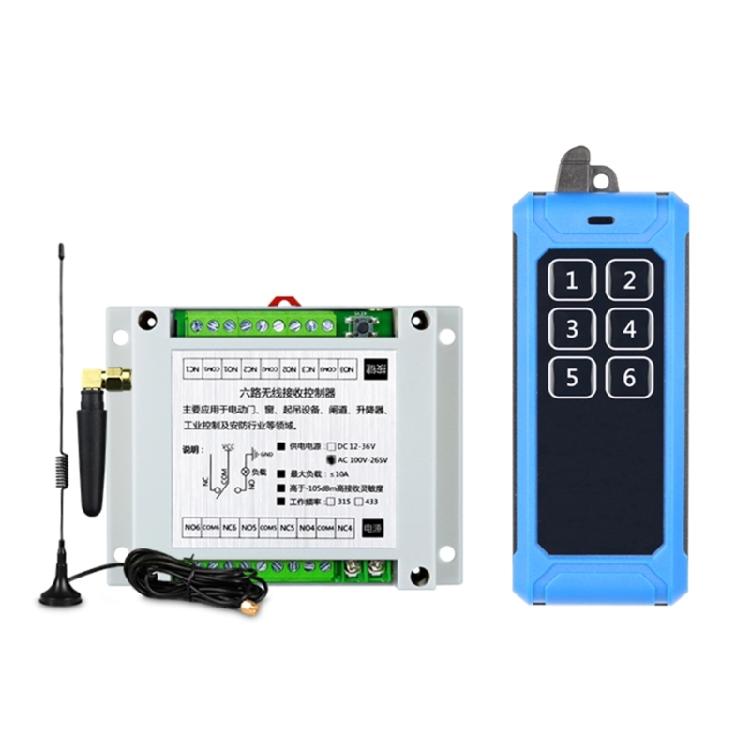 Remote Control Wireless Switch 12V-24V 6CH 6 Way Relay Receiver 6CH Transmitter