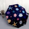 1pc Oceanic Seashell Pattern Umbrella with Plastic Handle, Suitable for All Seasons Outdoor PT419