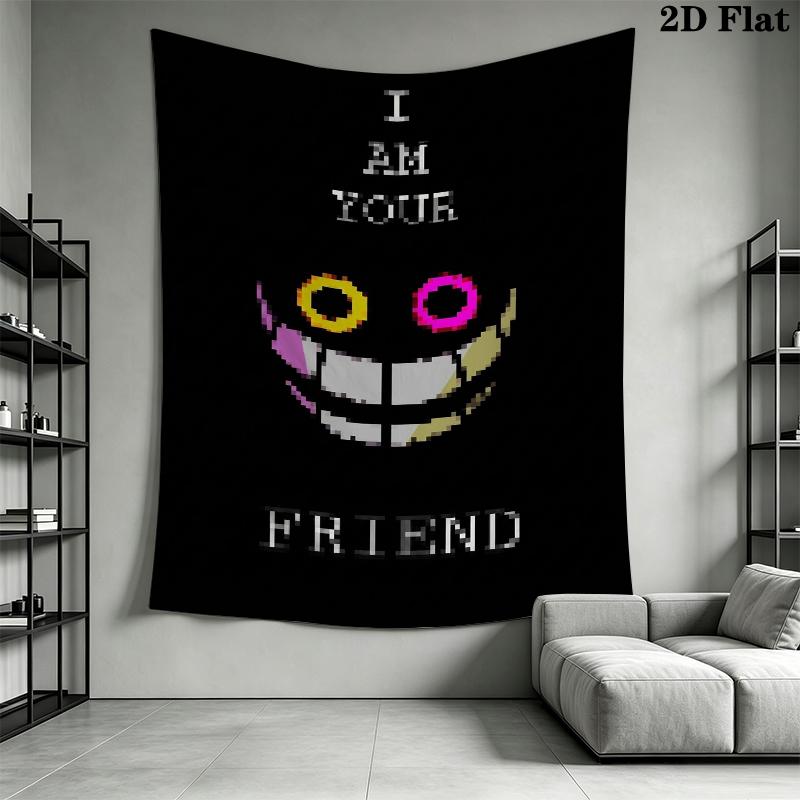 Deltarune Wall Tapestry Aesthetic Wall Hanging Printed Fabric Blanket Decorative Tapestries for Bedroom Living Room Home Decor