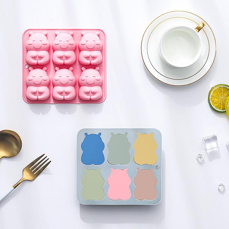 Cartoon Kapibala Animal Silicone Capybara Chocolate Mold Fudge Candy Jelly Mould Cake Decor Baking Ice Tray Gifts Baking Tool