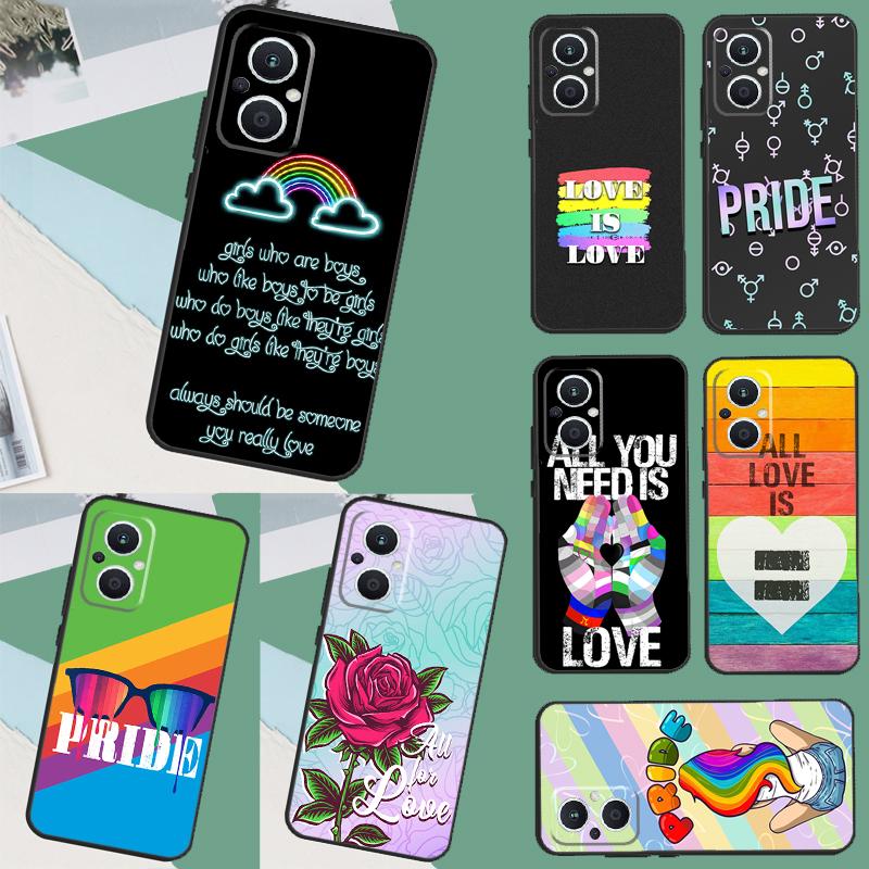 LGBT Pride Love Case For OPPO Reno 12F 12 13 11 F 8T 7 8 10 Pro OPPO Find X8 X6 Pro X3 X5 Lite Phone Cover