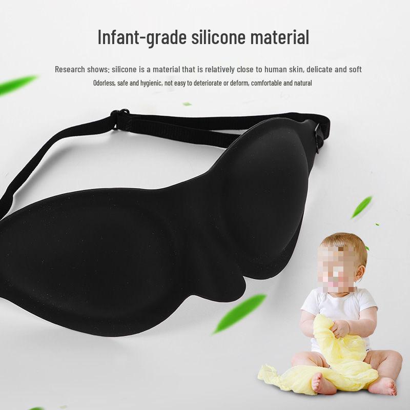 Comfortable 3D Light-Blocking Silicone Eye Mask for Odorless Sleep and Eye Protection