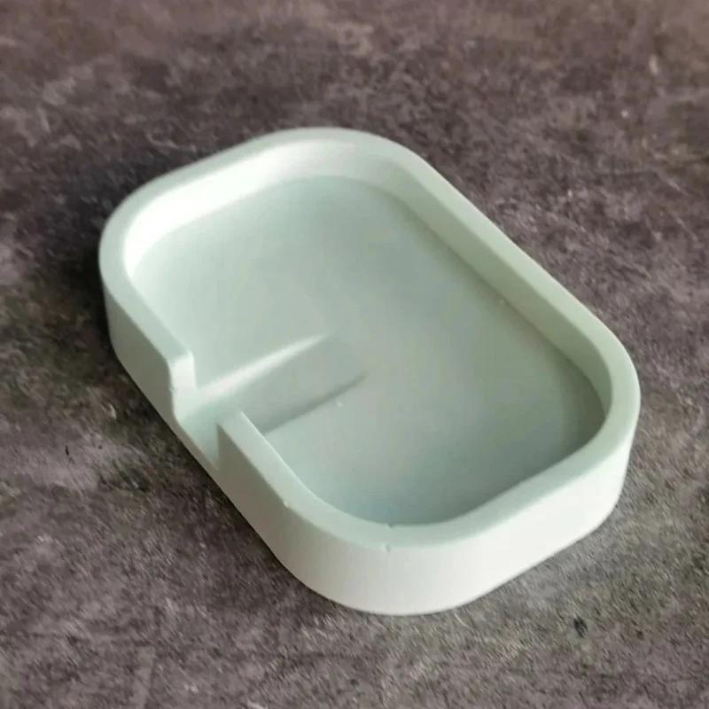 2026 Latest Models Concrete Soap Storage Tray Silicone Molds Square Soap Dish Plate Resin Epoxy Mould Cement Plaster Soap Box