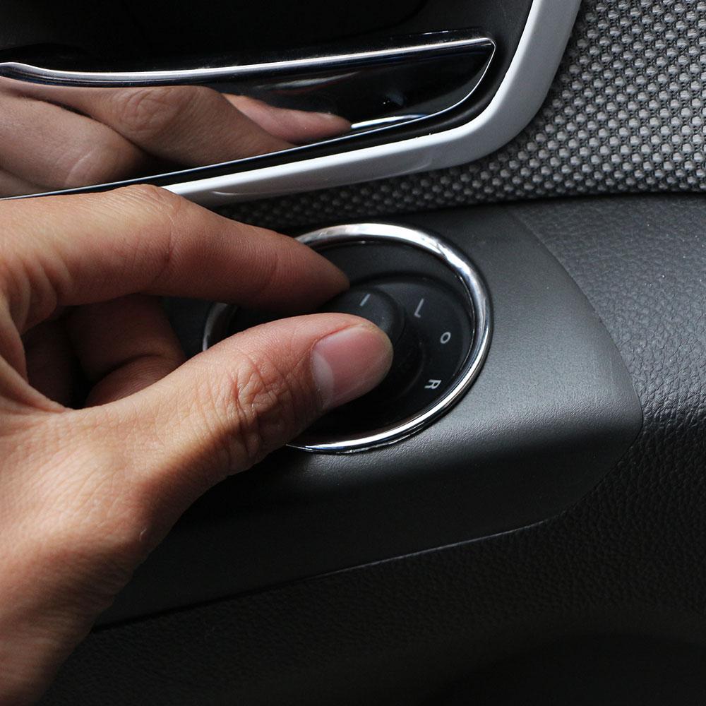 Car Side Rearview Mirror Adjust Knob Panel Ring Circle Sticker for Chevrolet Cruze Hatchback Sedan 2009 - 2014 ABS Accessories