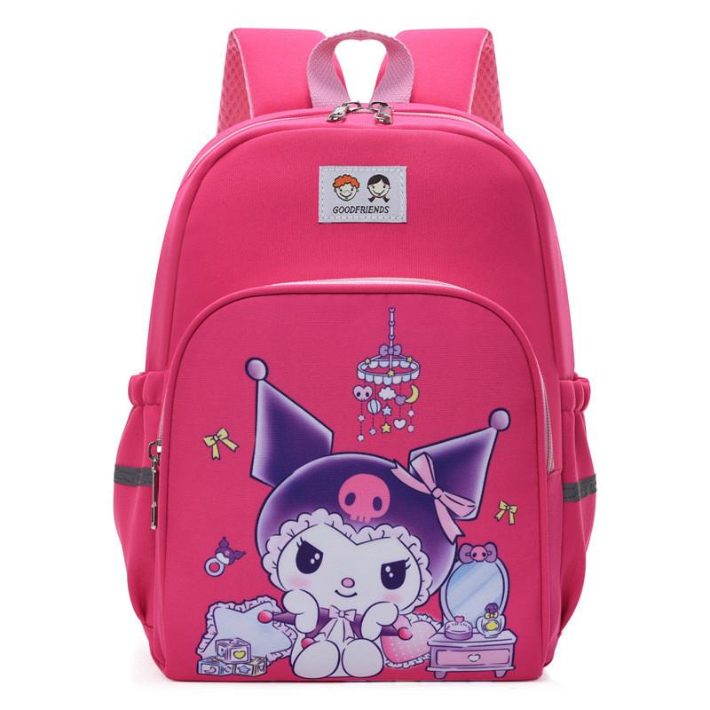 Adorable Cartoon Print Kids Backpack Lightweight Nylon With Comfy Arched Straps For Boys And Girls