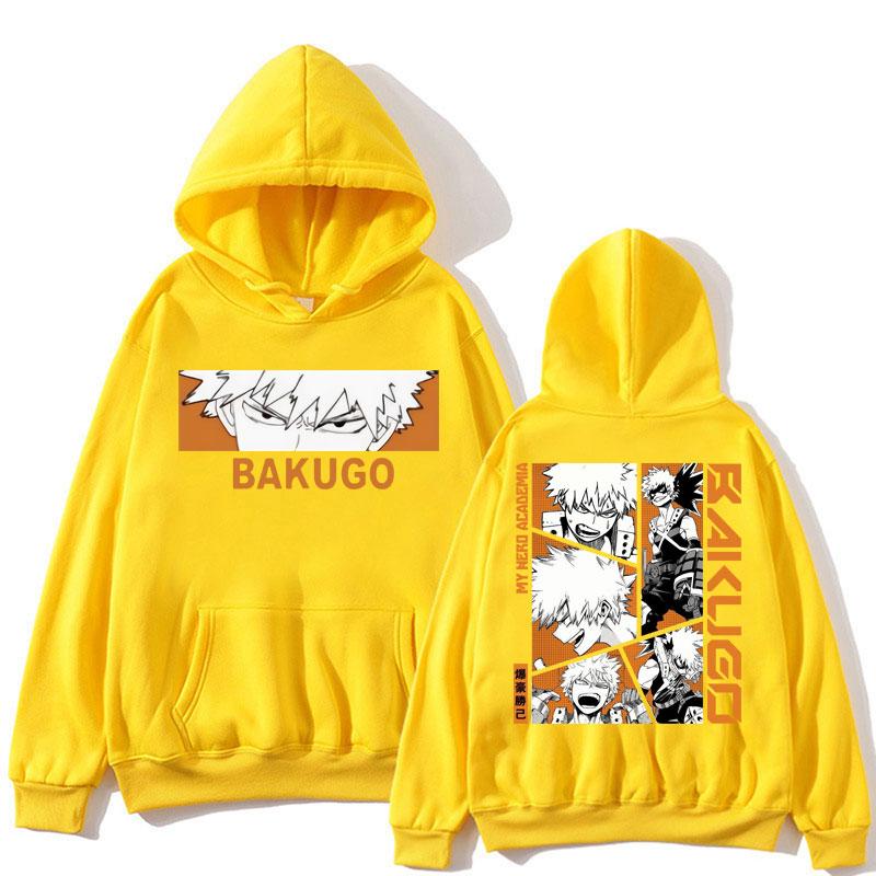 Japan Anime My Hero Academia Hoodie Bakugou Katsuki Trend Harajuku Manga Long Sleeve Men Women Streetwear
