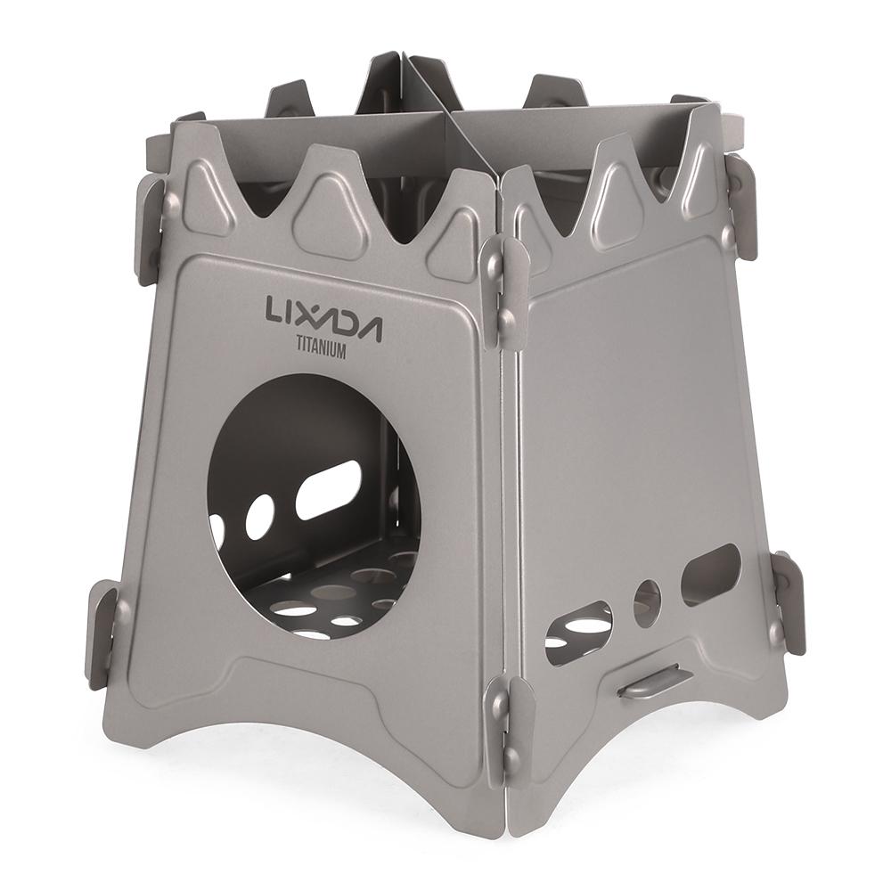 Lixada Кемпинг Титановая дровяная печь Портативная складная дровяная походная печь — фото 5