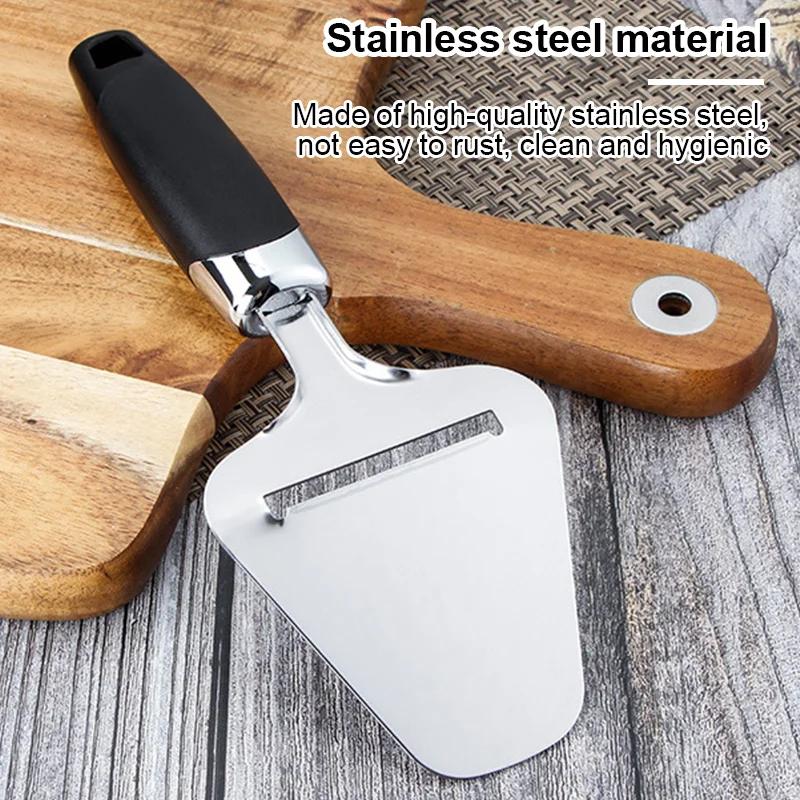 Kráječ sýrů z nerezové oceli, robustní hoblinka na sýr, multifunkční hoblinka na měkké a polotvrdé sýry, kuchyňský kráječ