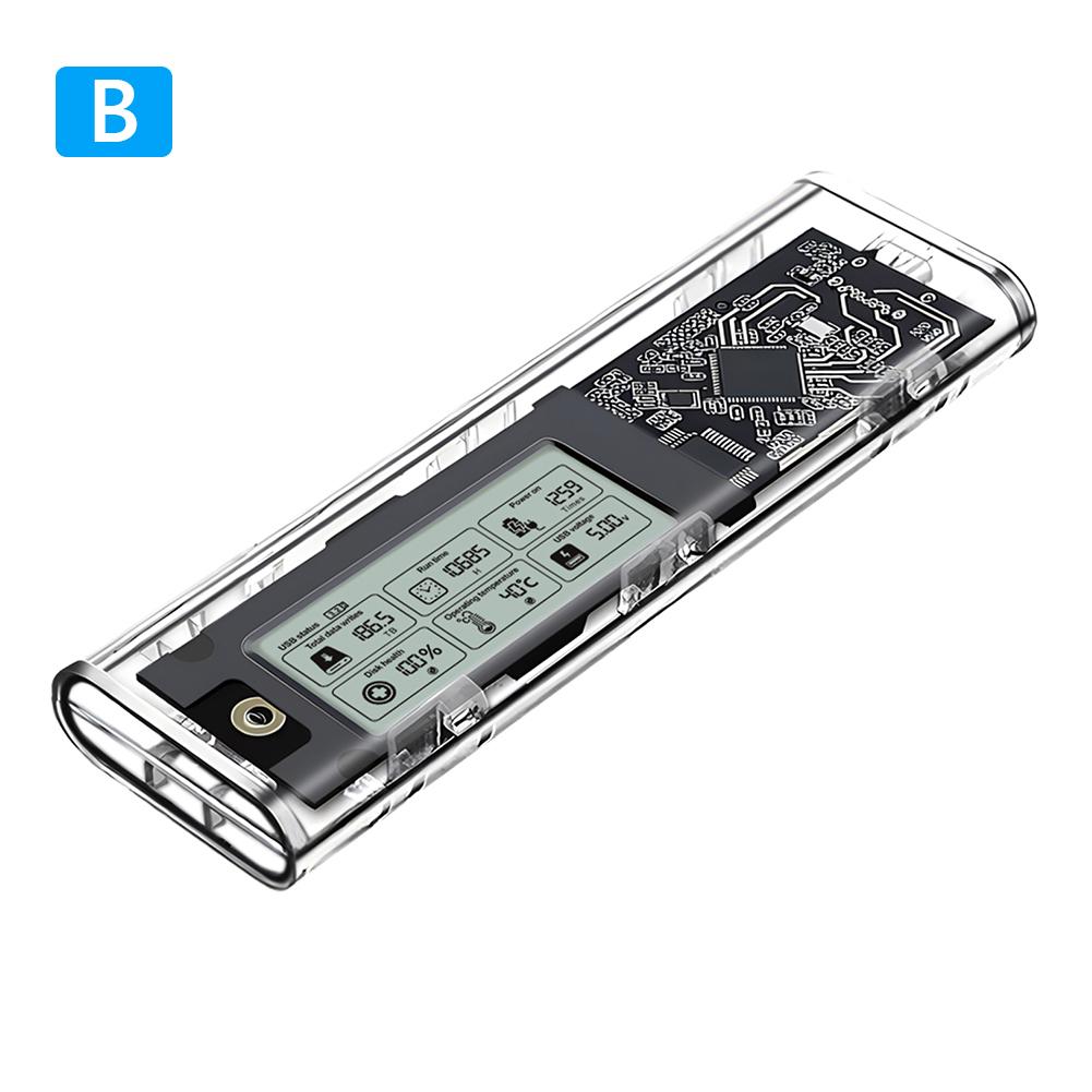 

Корпус для твердотельного накопителя M.2 NVME/NGFF с двойным протоколом, стабильный, для транспортировки, корпус для жесткого диска Type-C 3.2, корпус для накопителя с цифровым дисплеем SL-TN10-P-AC NGFF