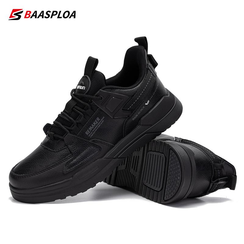 Cheap Baasploa Leather Men's Running Sneaker Lightweight Waterproof