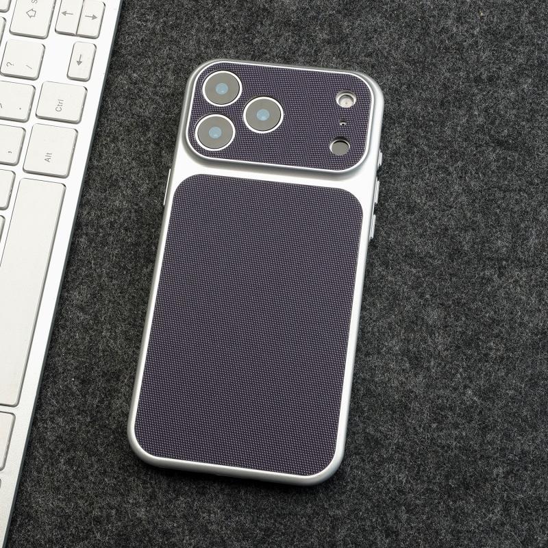 Vintage Gewebtes Leder Texturiertes Case Für iPhone 17 Air 16 15 14 13 12 Pro Max Retro Stoßfest PC Beschichtung Rüstung Harte Handyhülle