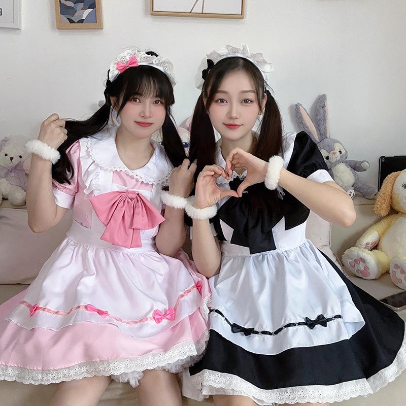 Japanese cute maid outfit bow maid Alice dress cosplay cosplay costume