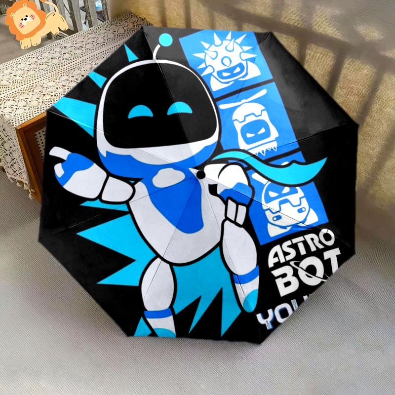 1 PC Automatic Folding Umbrella - ASTRO BOT Custom Name Pattern, Portable & Foldable Design with 8 Ribs, Christmas Birthday Gifts
