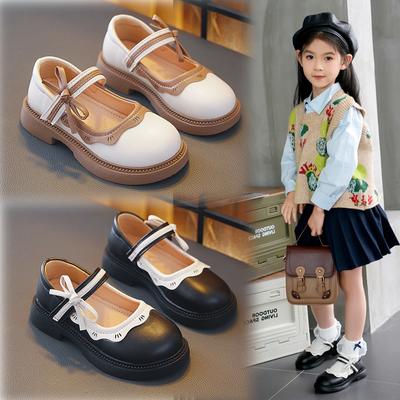 Nouvelles chaussures en cuir d'automne pour filles, chaussures simples