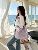 Pearl White Hand-Woven Tote Bag - Large Capacity Commuter Shoulder Bag for Women, Relaxed Feel, Elegant Design