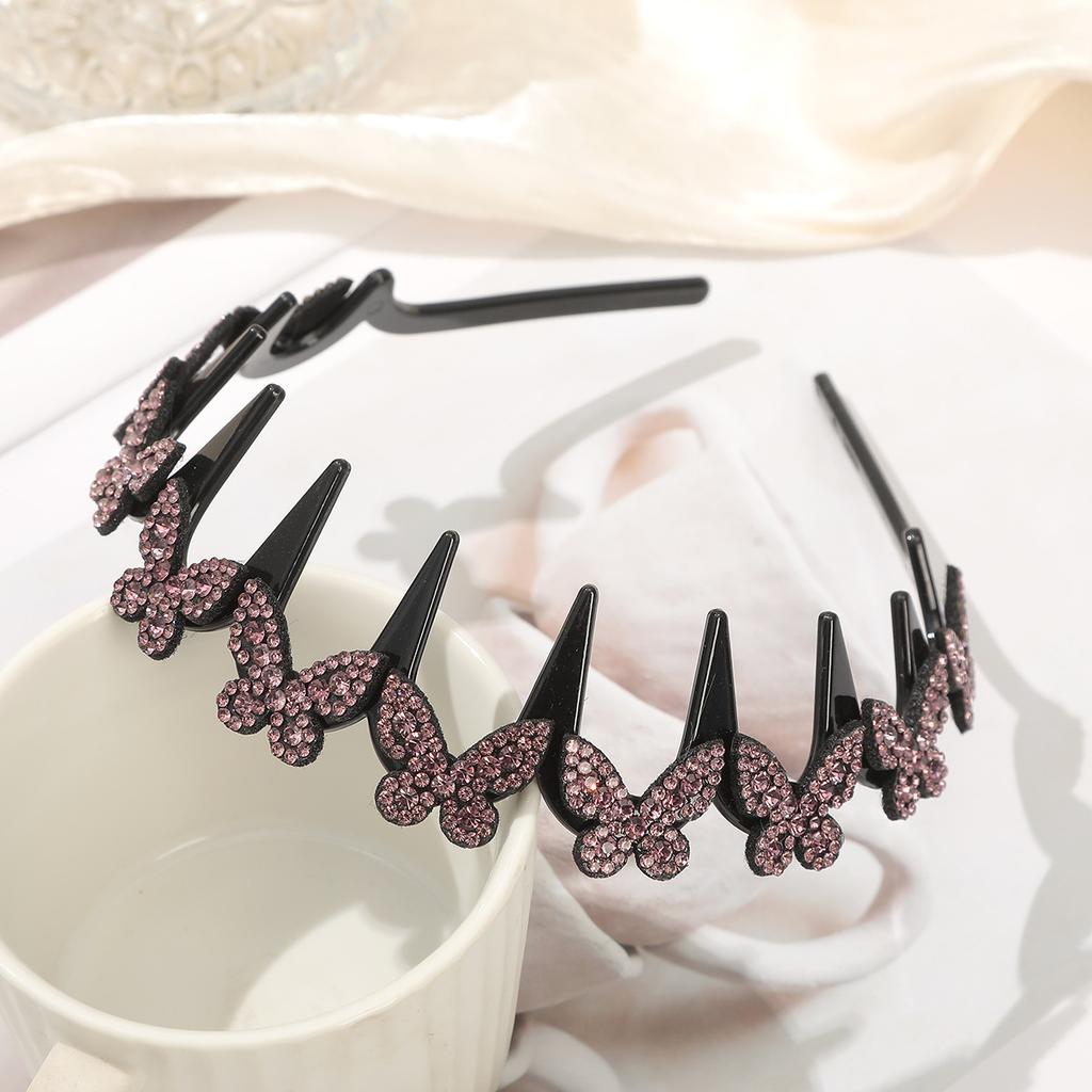 1PCS Wave Headband Female Bangs Broken Hairpin Lazy Braided Headband Simple Fairy All-match Air Non-slip Hairpin Butterfly Headband